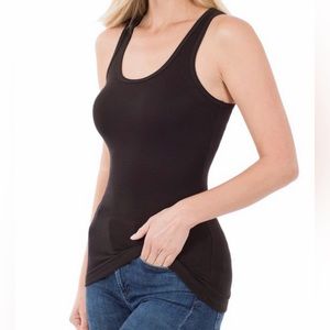 Black Racer Back Rib tank